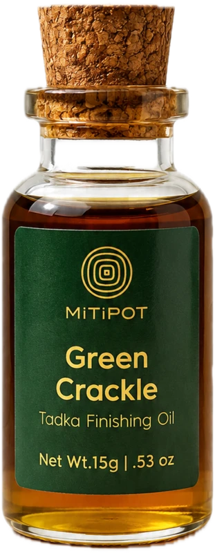 Green Crackle tadka finishing oil
